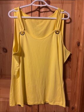 Women’s Yellow Ring-Shoulder Tank Top